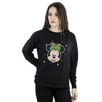 Sweatshirt Noir Femme Disney Minnie Mouse Noël