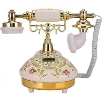 Old-Fashioned Landline Phone with Caller ID