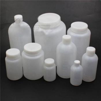 Recipiente de muestra con tapa ancha, plástico, con marcaciones, 100-2000 mL