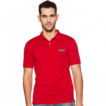 Polo de Hombre Superdry Mercerizado Lite City, Rojo (Rich Red 02I), XS