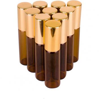 Portable Amber Roller Bottle 10ml with Removable Cap