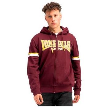Lonsdale Darfield Men's Hooded Full Zip Sweatshirt Red
