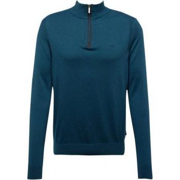 Bugatti Mens' Petrol Blue Quarter-Front Zip Jumper – Medium