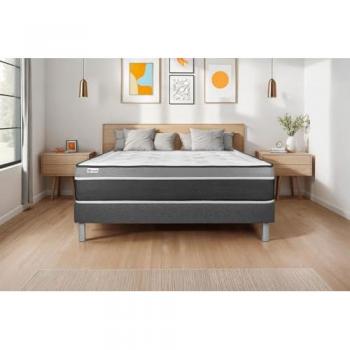 Sommier gris KIT VITAL'SOM 90 x 200 cm
