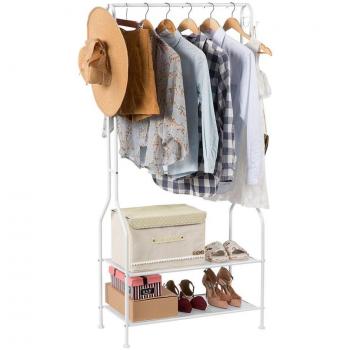 Langria Entryway Coat Rack and Shoe Organizer for Bedroom/Hallway