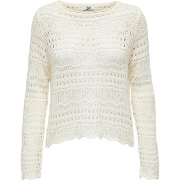 JDY Round Neck White Knit Sweater