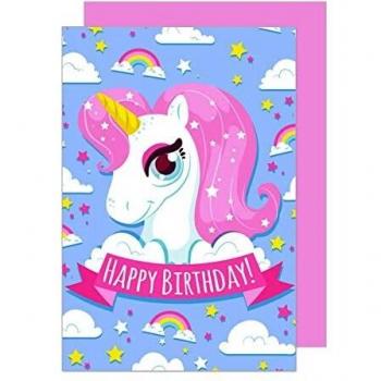 Biglietto d'auguri unicorno per bambini con busta Edition Seidel