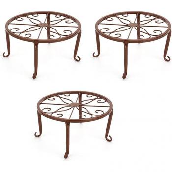 Decorative Round Plant Stand Set