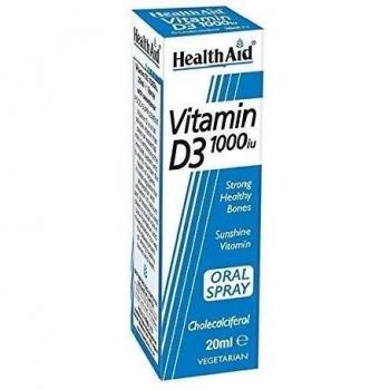Health Aid Suplemento de Vitamina D3 1000iu Spray, 20ml