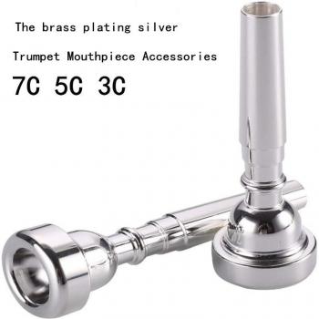 Silver Plated Trumpet Mouthpiece 7C