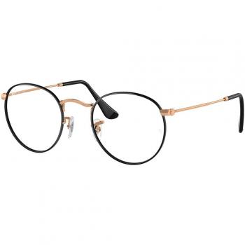 Ray-Ban RX3447V Runde Brille 3173 Schwarz 47mm Herren