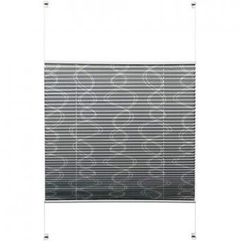 Gardinia Plissee Dekor Curl, verspannt, 50 x 130 cm, ohne Bohren, Lichtschutz