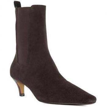 Bottes à talon moyen « Dune London Brown » – ajustement large (Wide Fit) Odele Angle