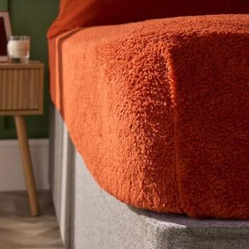 Teddy Fleece King Sheet – Rust Edition