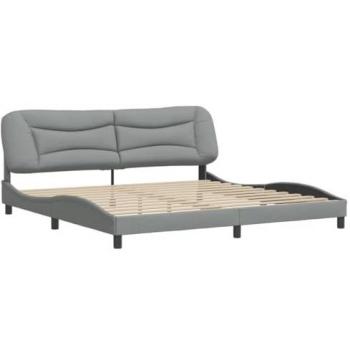 VidaXL Bettgestell Grau 200x200 cm ohne Matratze