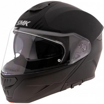 Casco Modulare SMK Gullwing Nero Opaco con Sistema di Ventilazione