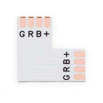 Conector L para tiras de LED RGB 4 pines