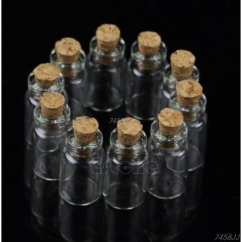 Mini Corked Glass Storage Bottles