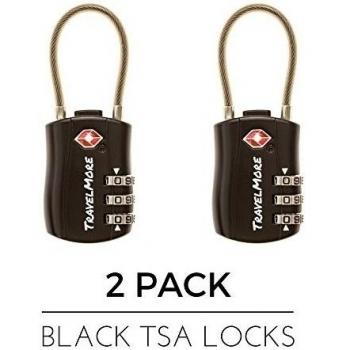 Pack LockPro TSA – Candados negros para maletas y mochilas