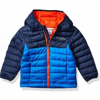 Columbia Powder Lite Boys Hooded Jacket – Jungen, Farbe Super Blau, 4T