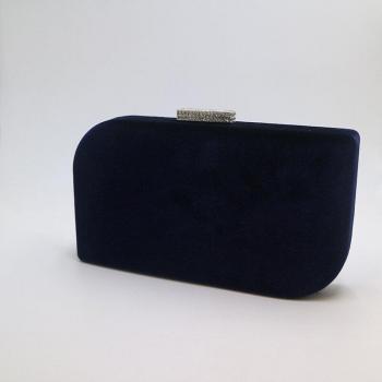 Bolso de fiesta de seda satinada verde oscuro