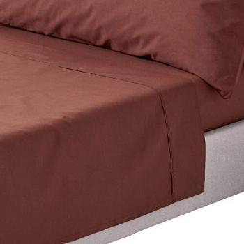 Drap Plat Coton Égyptien Chocolat 200 Fils 240 x 300 cm