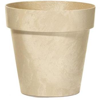 Maceta cube efecto betón 12l., dimensiones (mm) 300x300x266, color crema