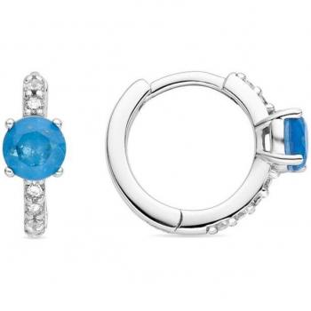 Luxenter Saneu Aquamarin-Doublette Ohrringe aus rhodiniertem 925 Sterling Silber
