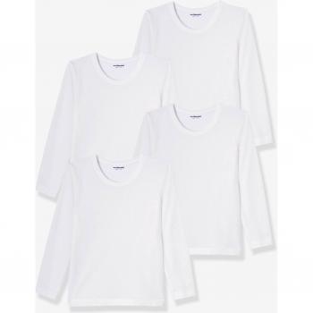 VERTBAUDET Coffret de 4 T-shirts garçon BASICS blanc