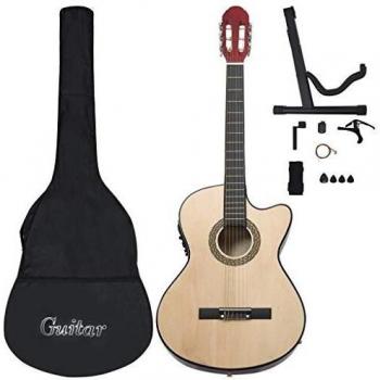 vidaXL 12 Piece Western Guitar Set with Equalizer and 6 Strings