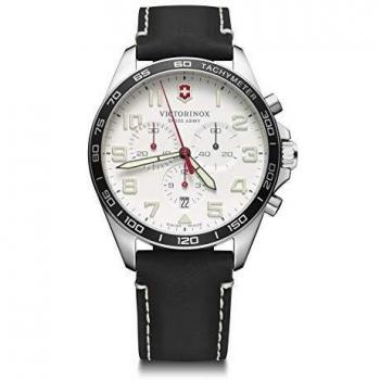 Victorinox FieldForce Herren Armbanduhr, 42 mm, Saphirglas, Leder, Wasserdicht 100m, 241853