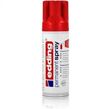 Peinture en spray Edding 5200 rouge pour verre, métal, bois, céramique, plastique, toile