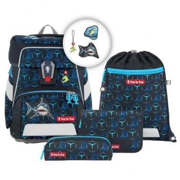 Schulranzen-Set SPACE SHINE Shark Dexter 5-teilig