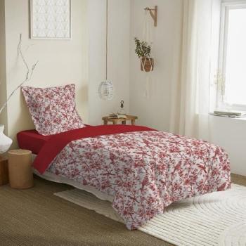 Bérengère rode omkeerbare dekbedovertrekset voor bed 90 x 190 cm