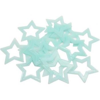 Autocollants étoile fluorescente Lucia, 4x4.5 cm, 40 pièces, F1212