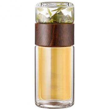 ZOOOBE 200ml Double-Sided Glass Tea Flask with Integrated Filter