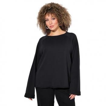 Ulla Popken Sweatshirt mit Rollkanten-Design