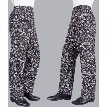 Restaurant Chef Pants with Bread Stripe