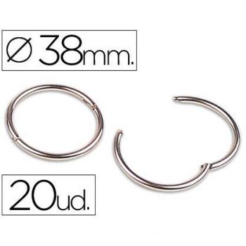 Anilla bisagra liderpapel niquelada n.4 diametro 40 mm caja de 10 unidades