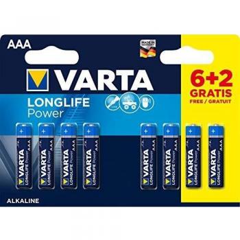 Pila aaa lr03 longlife power varta bl6+2 alcalina
