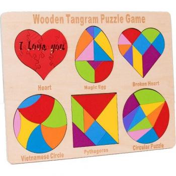 Formes Géométriques Tangram Junior – Puzzle Bois 3 ans+