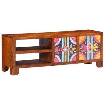 Acacia Wood Multicolour TV Stand 110x30x40