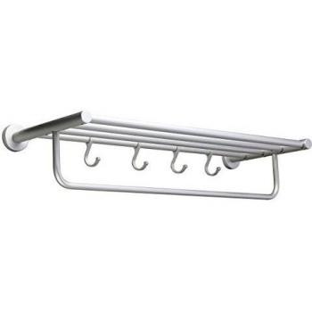 Estante Lugano, Aluminio Gris Mate, 61.2x22.2x13 cm