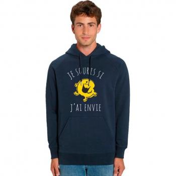 Sudadera con Manga Cierre Hombre “Je Souris Si J'Ai Envie” XXL Gris Oscuro