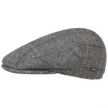 Lipodo Checked Flat Cap in Anthracite