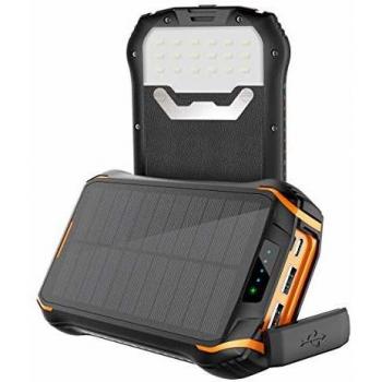 SunCharge Pro 26800mAh Waterproof Solar Power Bank – 3 Fast Charging Ports