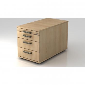 Mcbuero.de Rollcontainer 80cm, 3 Schübe, Schloss Eiche