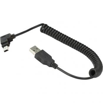 40CM Mini USB 2.0 Male to USB 2.0 Male 90 Degree Retractable Charging Cable