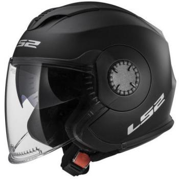 LS2 Motorrad-Jethelm XXL Schwarz/Rot