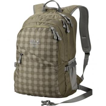 Jack Wolfskin Dayton Rucksack, 28 Liter, Burnt Olive Check‑Pattern – 48 × 36 × 4 cm